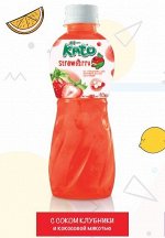 Напиток сокосодержащий с кокосовой мякотью и клубничным соком