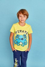 Фуфайка (футболка) д/мал  Sea adventure лайм