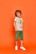 Фуфайка (футболка) д/мал Juno SS21BJ627 Chameleon бежевый меланж