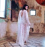 Ажурное женское платье, белое, с открытой спиной