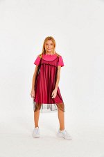 Платье д/дев Crazy Getup  Galaxy spill розовый/черный