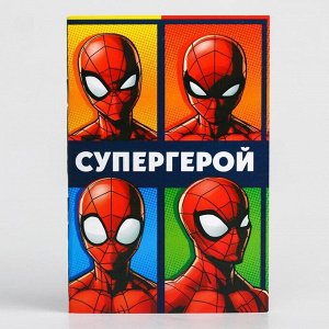 Блокнот на скрепке "Super hero" Человек-паук, 32 листа, А6
