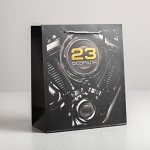 Пакет ламинированный вертикальный «23 февраля», ML 23 * 27 * 11,5 см