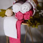 Полотенце Garden цвет розовый, белый (30х30 см - 6 шт)