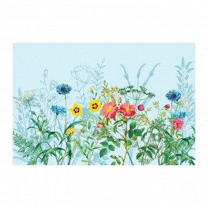 Наклейка виниловая для кухни «Полевые цветы», интерьерная, 60 х 90 см