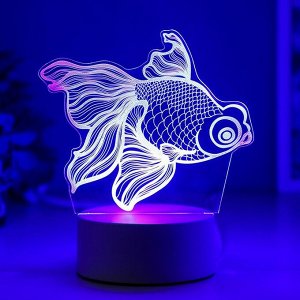 Светильник "Рыбка" LED RGB от сети 9,5х15х16,5 см