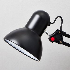 Лампа настольная Е27, на зажиме (220 В) черная h=55 см (811) RISALUX
