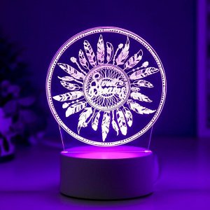 Светильник "Перья" LED RGB от сети 9,5х12х17 см