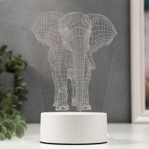 Светильник "Слон" LED RGB от сети 9,5х12,5х19см