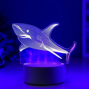 Светильник "Акула" LED RGB от сети 9.5х15х14 см