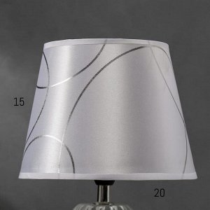 Лампа настольная 16192/1 E14 40Вт серый с серебром 20х20х33 см RISALUX