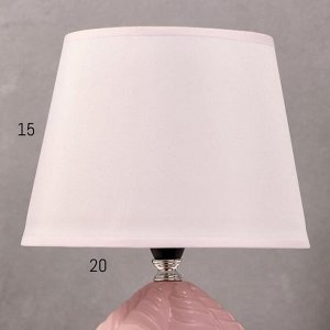 Лампа настольная "Бутон" Е14 1х40Вт светло-розовый 20х20х30 см RISALUX