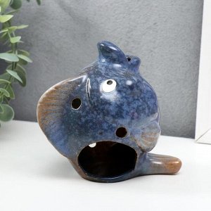 Подсвечник керамика на 1 свечу "Рыбка" МИКС 9,5х13,5х8 см