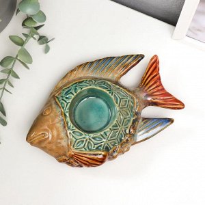 Подсвечник керамика на 1 свечу "Морская рыбка" 5х18,5х11 см
