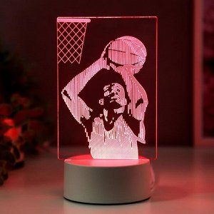 Светильник "Баскетбол" LED RGB от сети 9.5х11х20 см