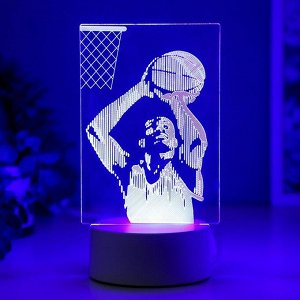 Светильник "Баскетбол" LED RGB от сети 9.5х11х20 см