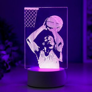 Светильник "Баскетбол" LED RGB от сети 9,5х11х20 см