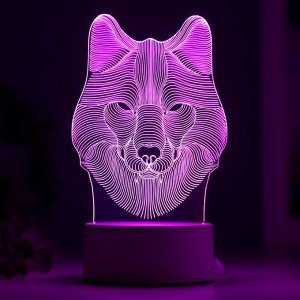 Светильник "Волк" от сети 9,5x11,5x20 см