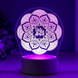 Светильник "Узор" LED RGB от сети 9,5х13х17 см