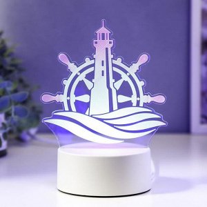 Светильник "Море" LED RGB от сети 9.5х13х17 см