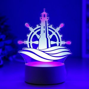 Светильник "Море" LED RGB от сети 9.5х13х17 см