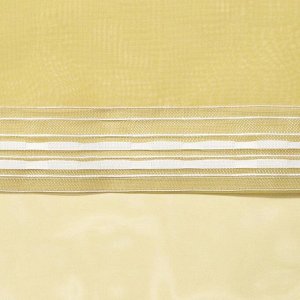 Тюль «Этель» 290x300 см, цвет оливковый, вуаль, 100% п/э