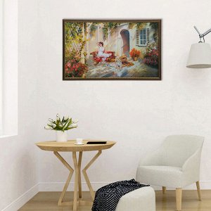 Картина "Девушка с леопардом" 64х104 см