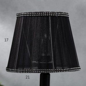 Лампа настольная 16137/1 E27 40Вт+LED подсветка черный 21х21х34 см