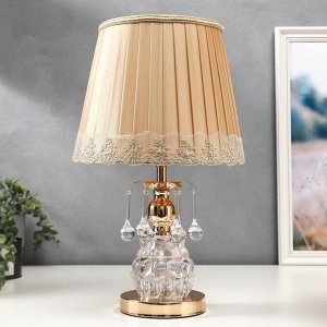 Лампа настольная 16139/1 E27 40 Вт+LED подсветка золото 25x25x43 см RISALUX