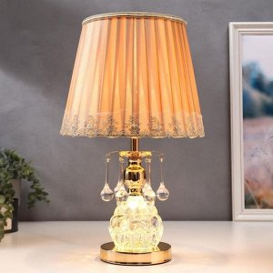 Лампа настольная 16139/1 E27 40 Вт+LED подсветка золото 25x25x43 см RISALUX