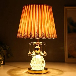 Лампа настольная 16139/1 E27 40 Вт+LED подсветка золото 25x25x43 см RISALUX