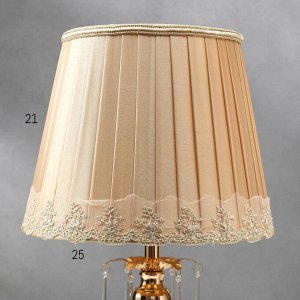Лампа настольная 16139/1 E27 40 Вт+LED подсветка золото 25x25x43 см RISALUX