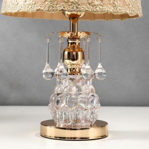 Лампа настольная 16139/1 E27 40 Вт+LED подсветка золото 25x25x43 см RISALUX