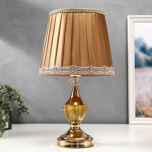 Лампа настольная 16140/1 E27+LED подсветка 40 Вт золото 25x25x42 см RISALUX