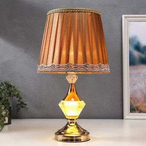 Лампа настольная 16140/1 E27+LED подсветка 40 Вт золото 25x25x42 см RISALUX