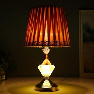 Лампа настольная 16140/1 E27+LED подсветка 40 Вт золото 25x25x42 см RISALUX