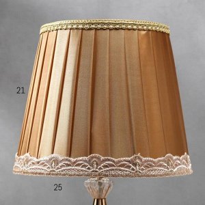 Лампа настольная 16140/1 E27+LED подсветка 40 Вт золото 25x25x42 см RISALUX