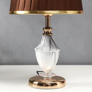 RISALUX Лампа настольная 16141/1 E27 40Вт бело-золотой 25х25х44 см