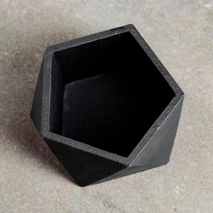Кашпо Пятиугольник 9 х 6 см чёрный