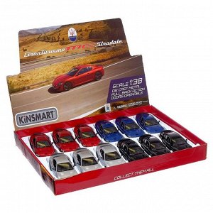 Машина металлическая Maserati GranTurismo, 1:38, открываются двери, инерция, МИКС