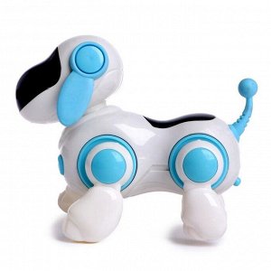 Собачка-робот «Умный Тобби», ходит, поёт, работает от батареек, цвет голубой