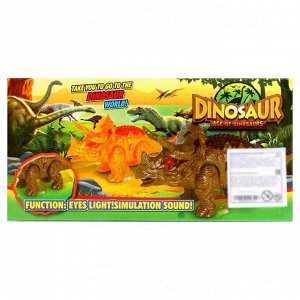 Динозавр «Трицератопс», работает от батареек, световые и звуковые эффекты, МИКС