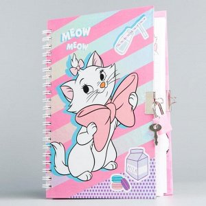 Записная книжка на замочке А5 "MEOW", Коты-аристократы