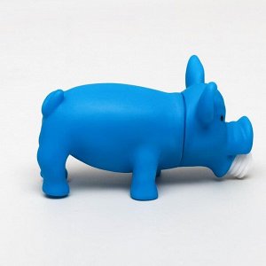 Игрушка хрюкающая "Веселая свинья" для собак, 15 см микс цветов