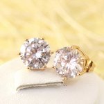 Серьги-гвоздики позолота  H01-8110