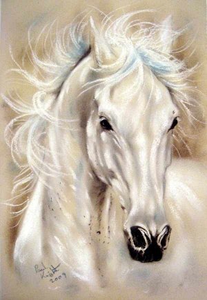 N-185 Белый конь - мозаика Милато