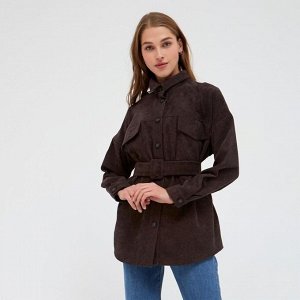 Рубашка женская MINAKU: Casual Collection, шоколадный