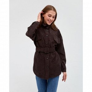Рубашка женская MINAKU: Casual Collection, шоколадный