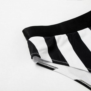 Плавки купальные женские MINAKU Stripe, размер 44, чёрно-белая полоса
