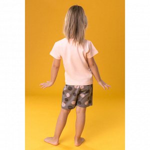 Пижама для девочки "Зайчонок", рост 86-92 см, цвет розовый/серый